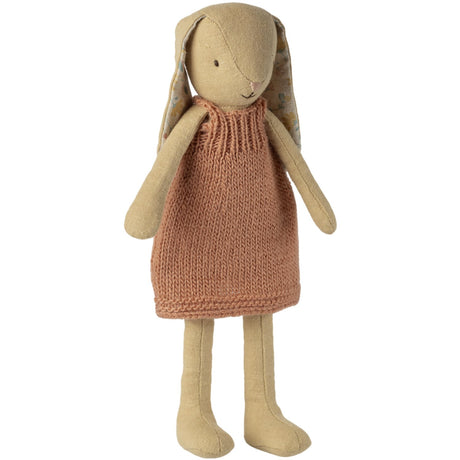 Maileg Kanin, Størrelse 2 - Cremegul - Stickad Kjole