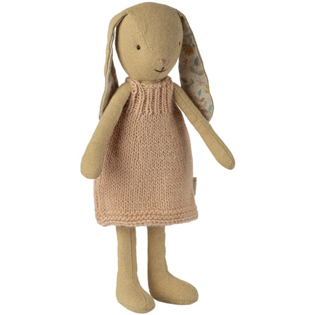 Maileg Kanin, Størrelse 1 - Cremegul - Stickad Kjole