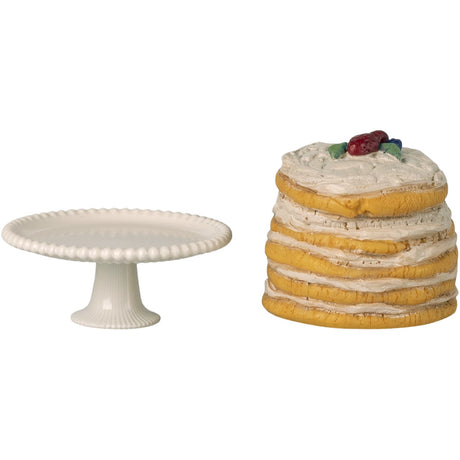 Maileg Kage Och Kageopsats, Mus - Råhvid