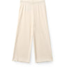 COPENHAGEN COLORS Cream Modal Rib Wide Byxor