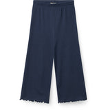 COPENHAGEN COLORS Navy Modal Rib Wide Byxor