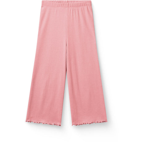 COPENHAGEN COLORS Pink Modal Rib Wide Byxor