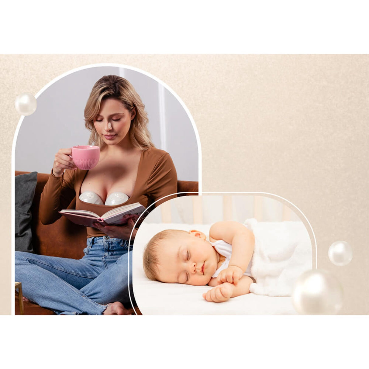 Neno Hvid Bröstpump Perla Håndfri