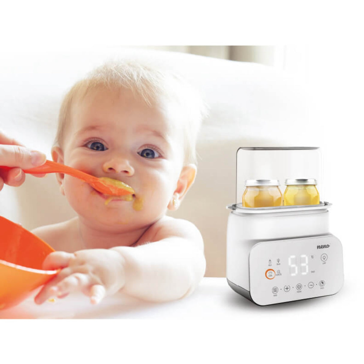 Neno Hvid Sterilisator Og Flaskvärmare Vita