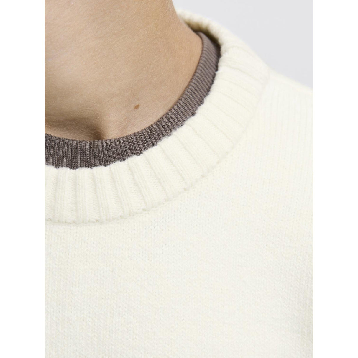 Jack & Jones Junior Sea Salt Jornorrebro Stickad Crew Neck Ln Jnr