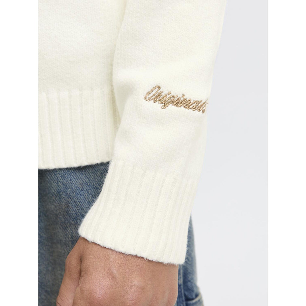 Jack & Jones Junior Sea Salt Jornorrebro Stickad Crew Neck Ln Jnr
