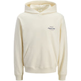 Jack & Jones Junior Antique White Jornorrebro Typo Back Sweat Huva Sn Jnr