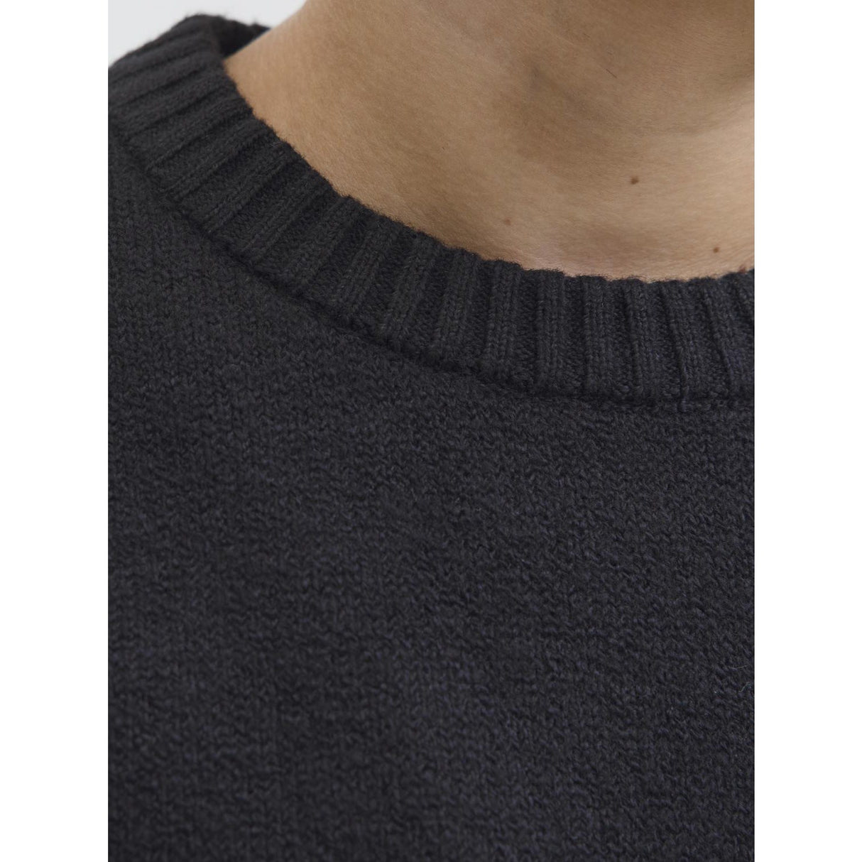 Jack & Jones Junior Black Jornorrebro Stickad Crew Neck Sn Jnr