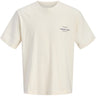 Jack & Jones Junior Antique White Jornorrebro Typo T-Shirt Ss Crew Neck Sn Jnr