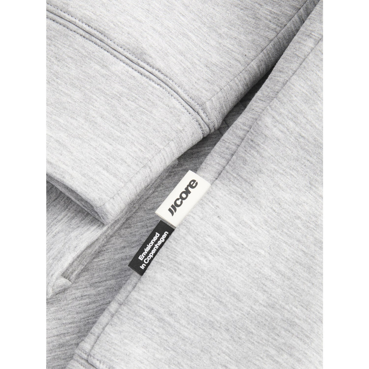 Jack & Jones Junior Light Grey Melange Jcolegacy Sweat Scuba Zip Huva Sn Jnr