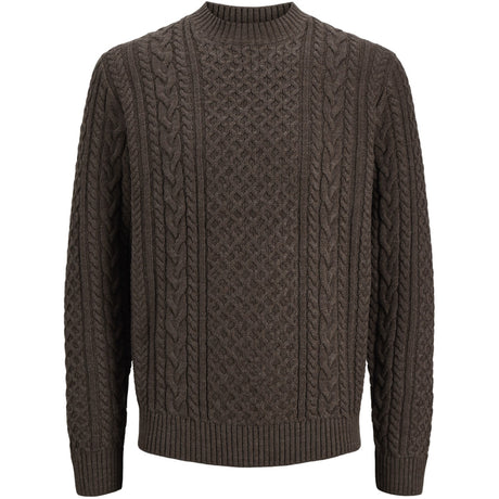 Jack & Jones Junior Ganache Melange Jprblucallum Cable Stickad Crew Neck Jnr