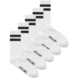 Jack & Jones Junior White Jactravis Tennis Strumpor 5 Pack Jnr