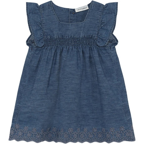 Minymo Faded Denim Klänning Ss Chambray
