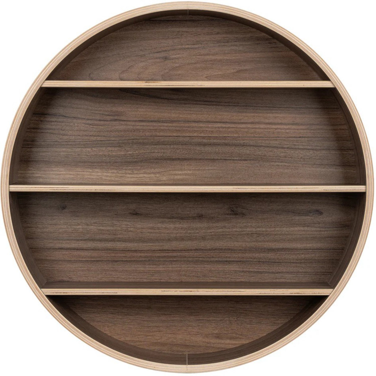 Curve Lab Walnut Round Hylla