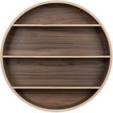 Curve Lab Walnut Round Hylla