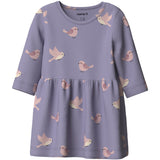 Name It Heirloom Lilac Birds Nbfvandora Ls Klänning Box