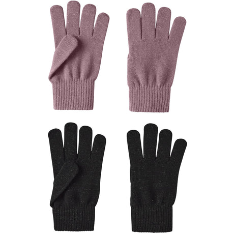 Name It Black Wistful Mauve Nkfmagic Glitter Handskar 2P