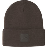 Name It Seal Brown Nknmalik Stickad Beanie Badge1