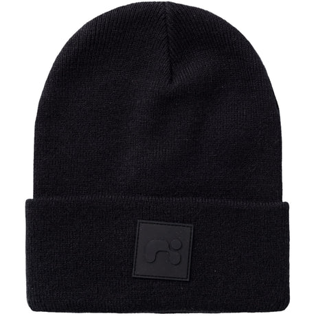 Name It Black Nknmalik Stickad Beanie Badge1