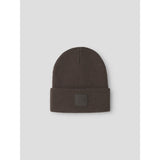 Name It Seal Brown Nknmalik Stickad Beanie Badge1