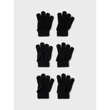 Name It Black Nmnmagic Stickad Handskar 3P