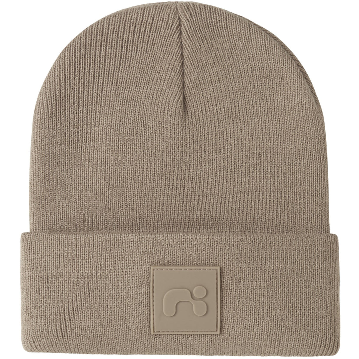 Name It Silver Mink New Badge Nmnmalik Stickad Beanie Badge1