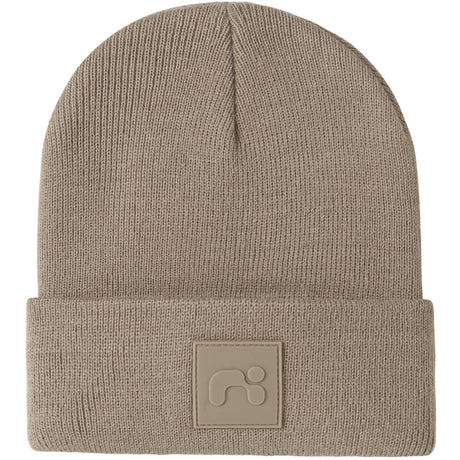 Name It Silver Mink New Badge Nmnmalik Stickad Beanie Badge1