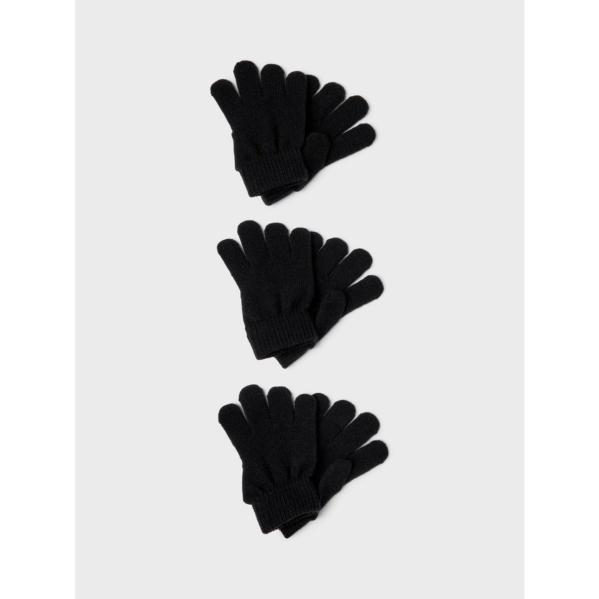 Name It Black Nmnmagic Stickad Handskar 3P