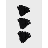 Name It Black Nmnmagic Stickad Handskar 3P