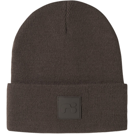 Name It Seal Brown Nmnmalik Stickad Beanie Badge1