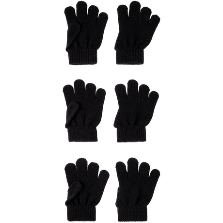 Name It Black Nmnmagic Stickad Handskar 3P
