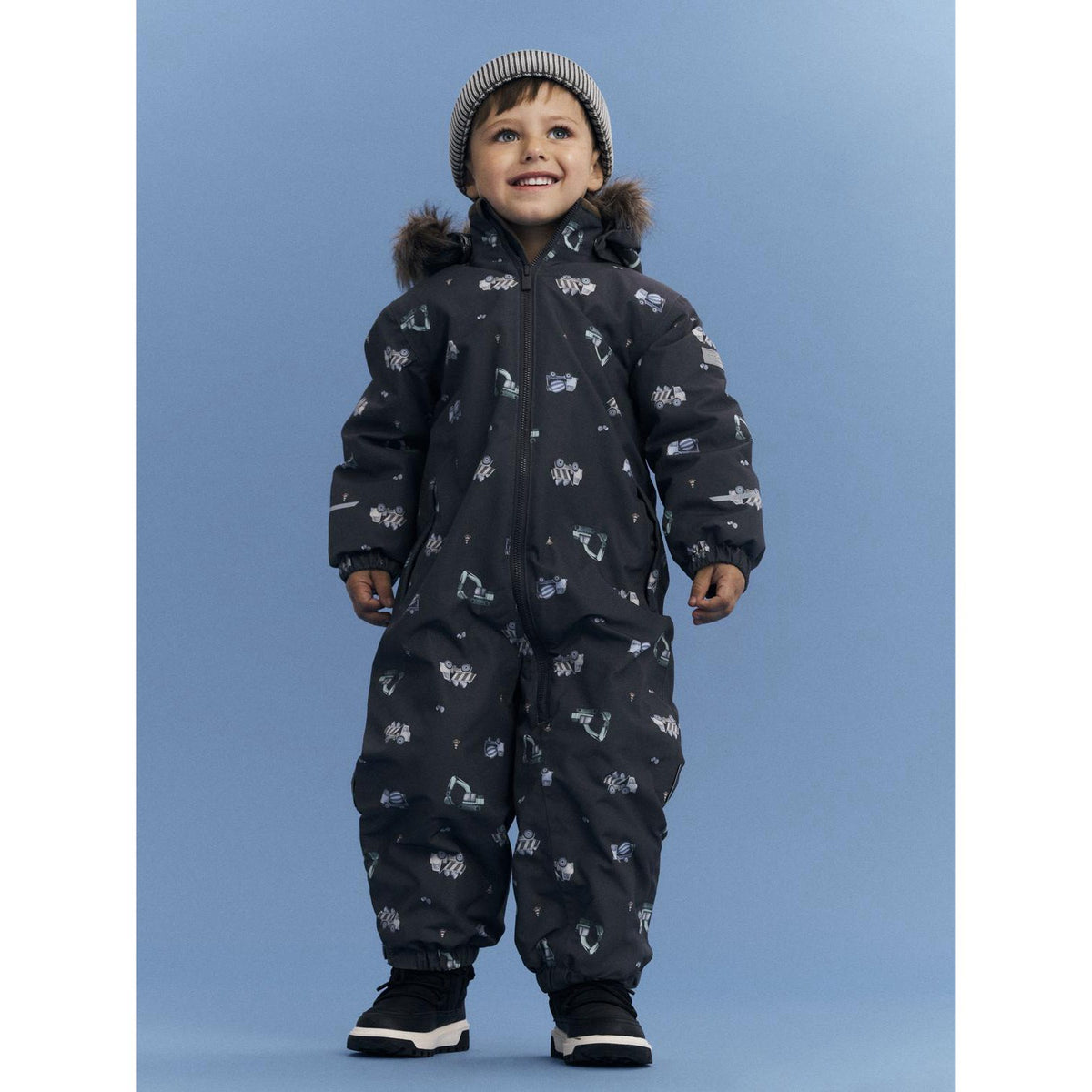 Name It Blackened Pearl Vehicles Adventures Nmmsnow10 Dräkt Aop Fo Noos