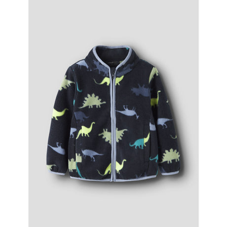 Name It Dark Sapphire Dino Nmmmeeko Fleece Jacka Aop2 Noos