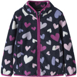 Name It Dark Sapphire Hearts Nmfmeeko Fleece Jacka Aop2 Noos