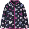 Name It Dark Sapphire Hearts Nmfmeeko Fleece Jacka Aop2 Noos