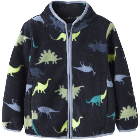 Name It Dark Sapphire Dino Nmmmeeko Fleece Jacka Aop2 Noos