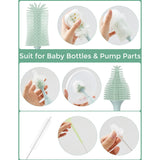Momcozy Green Push-Press Design Flaska Brush Kit