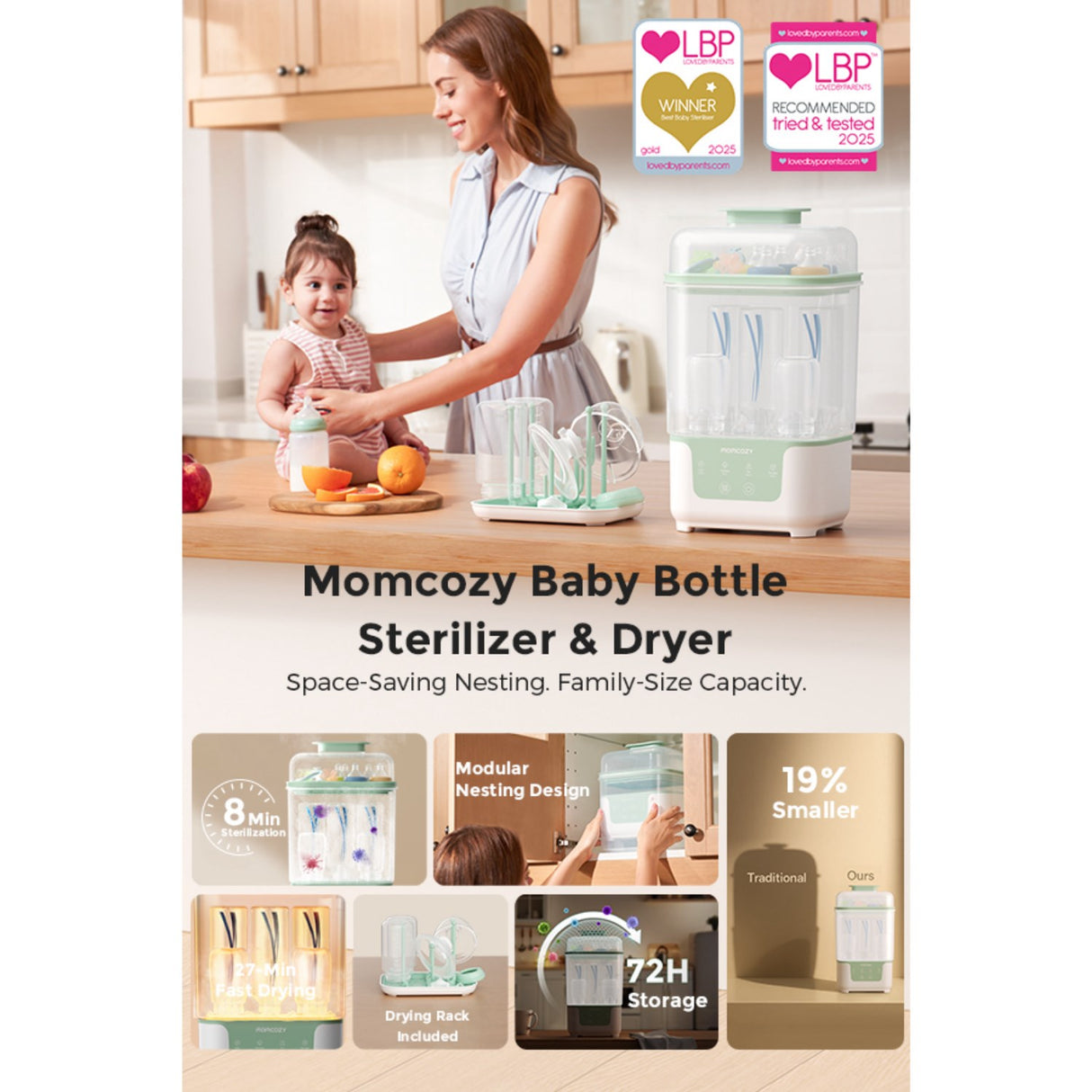 Momcozy BS04 4-in-1 Flaska Sterilizer And Dryer