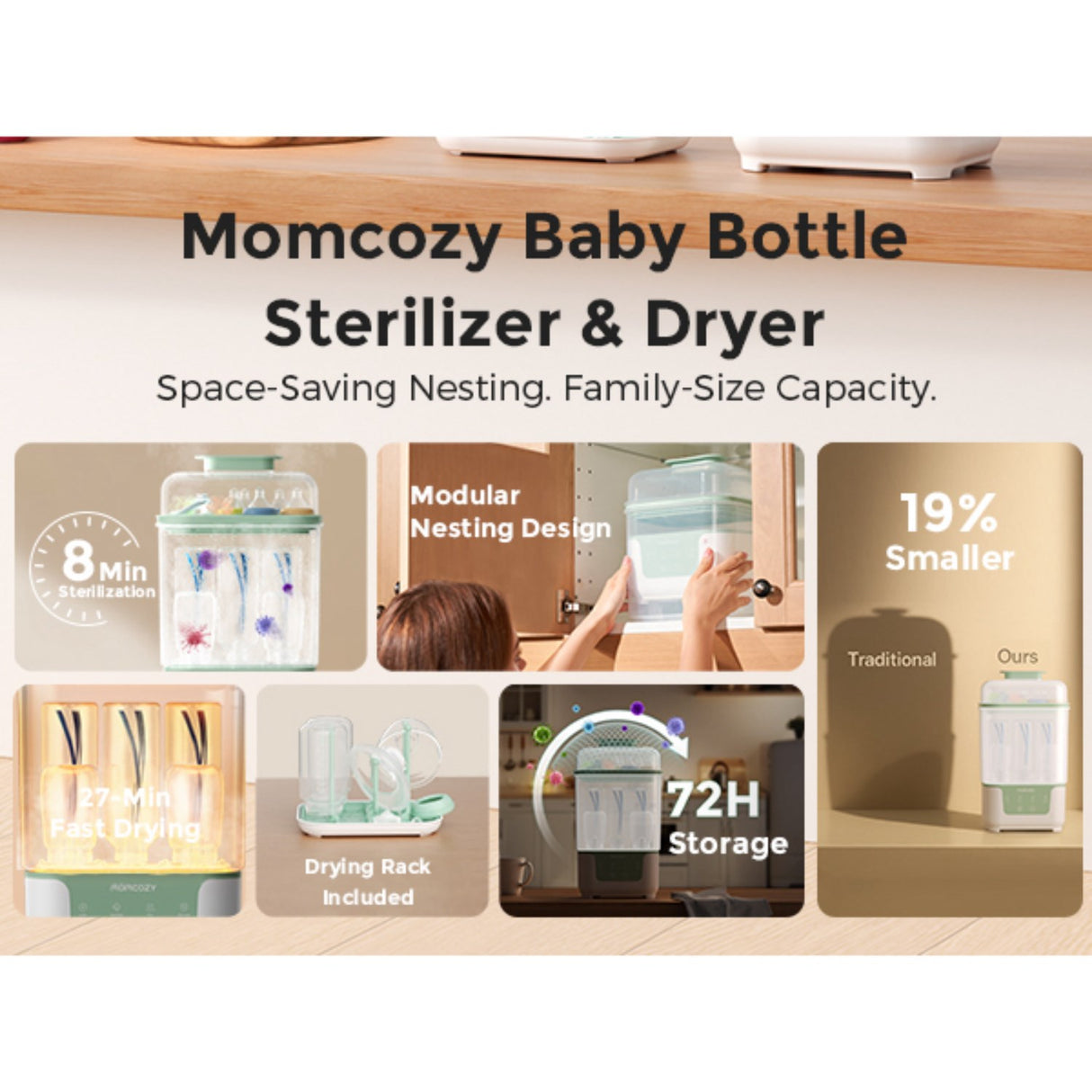 Momcozy BS04 4-in-1 Flaska Sterilizer And Dryer