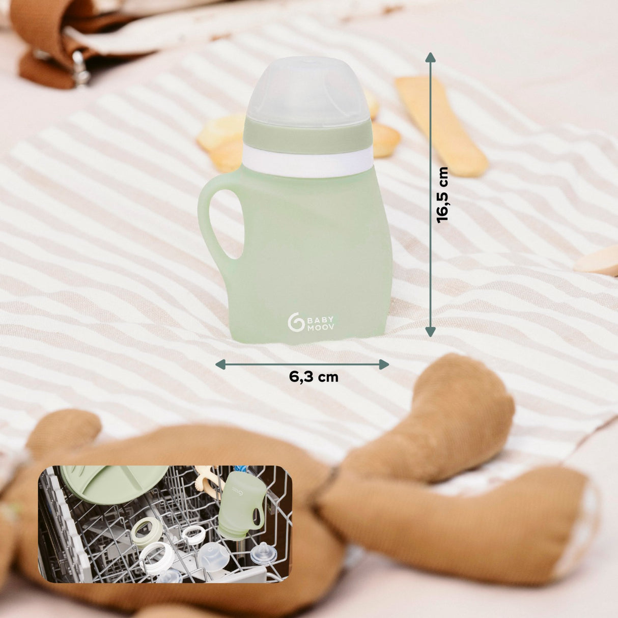 Babymoov Green Silikon Water Flaska