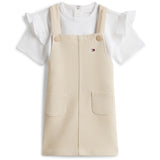 Tommy Hilfiger Classic Beige Dungaree Klänning Sett