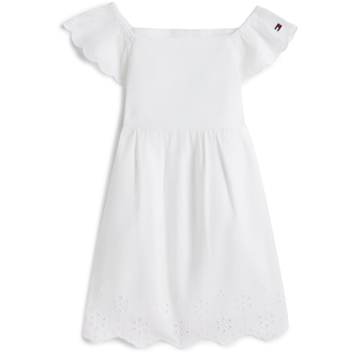 Tommy Hilfiger White Broiderie Anglaise Klänning S/S