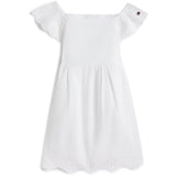 Tommy Hilfiger White Broiderie Anglaise Klänning S/S