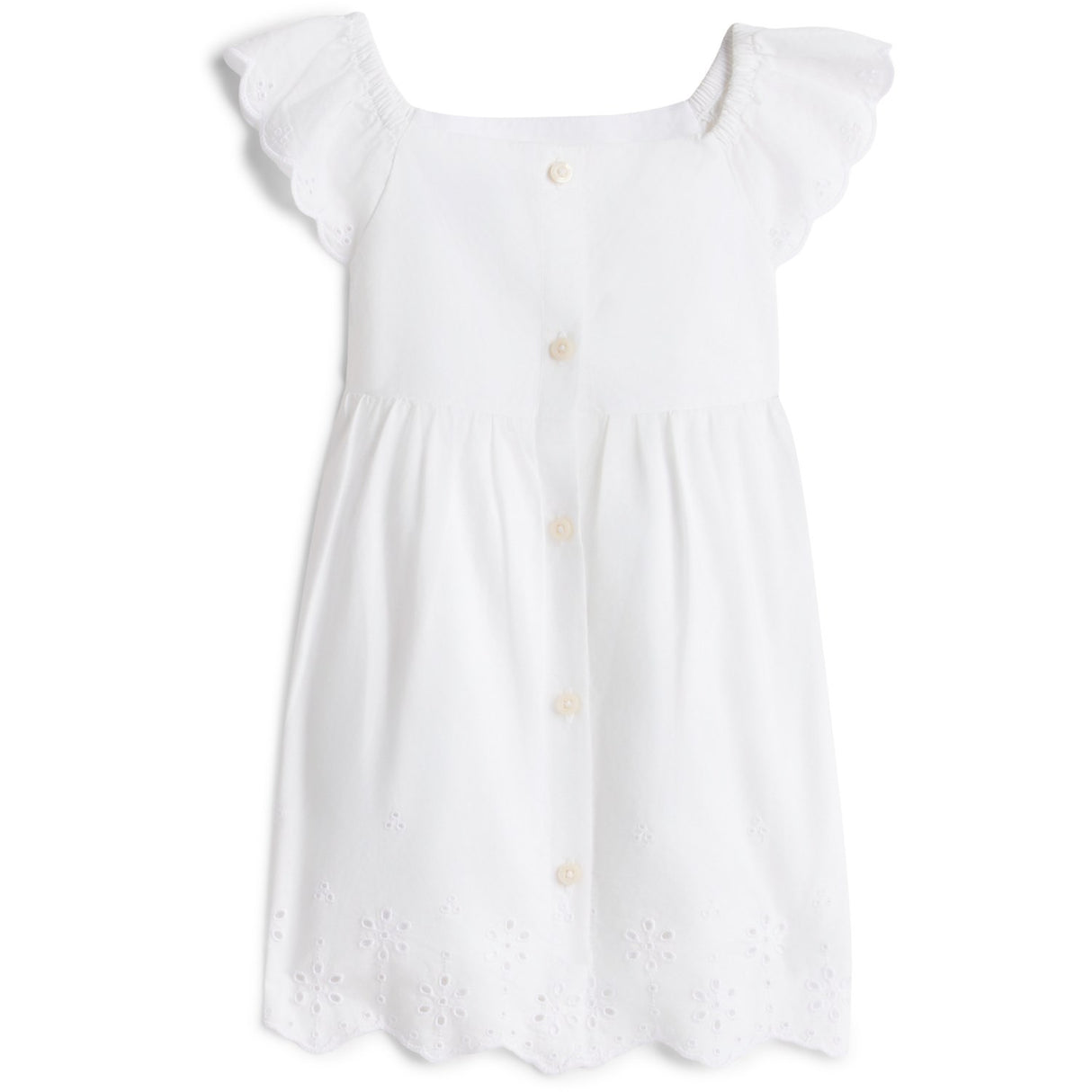 Tommy Hilfiger White Broiderie Anglaise Klänning S/S
