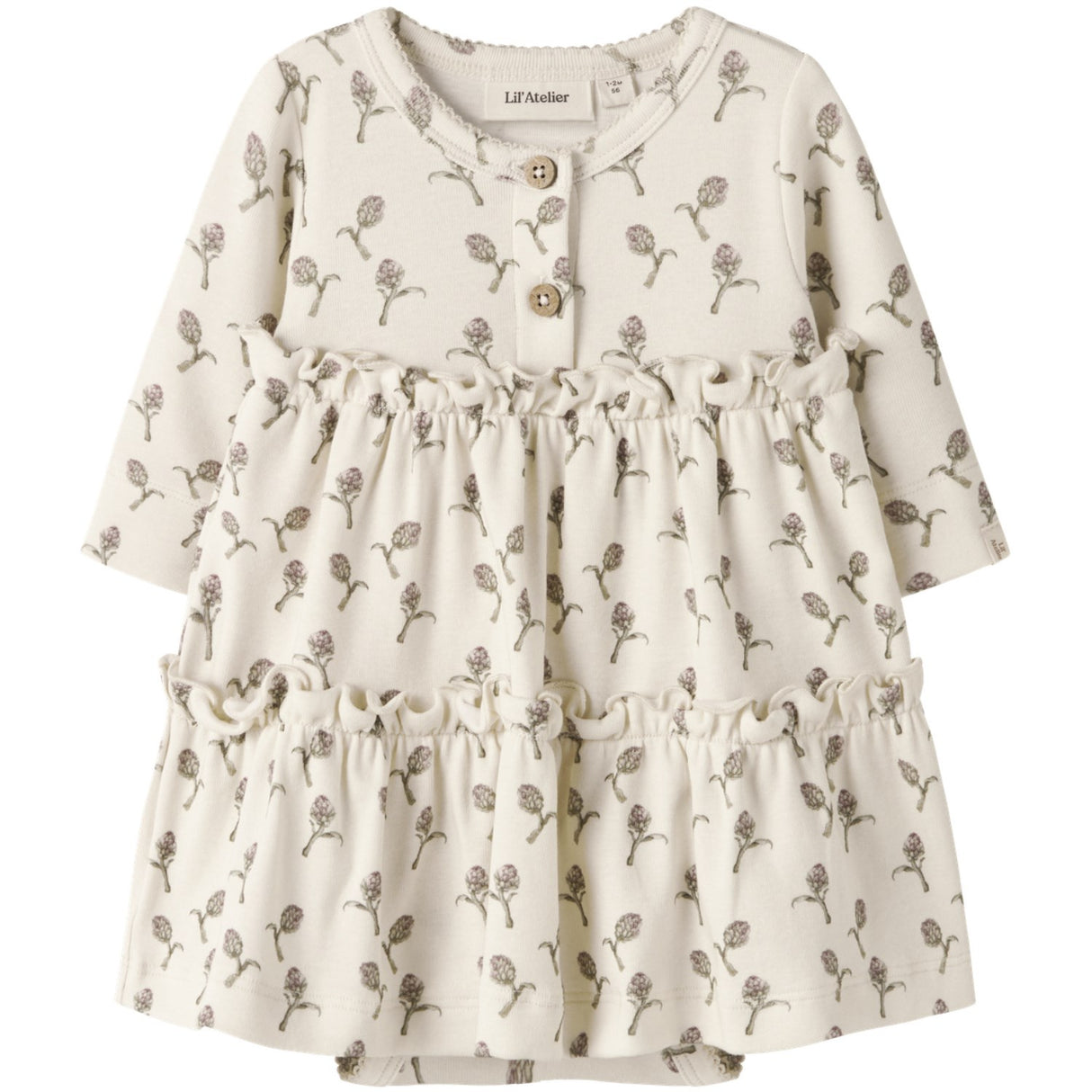 Lil'Atelier Turtledove Artichoke Nbfgayo Sum Ls Body Klänning Lil