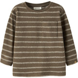 Lil'Atelier Teak Turtledove Nmmoby Ls Loose Topp Lil