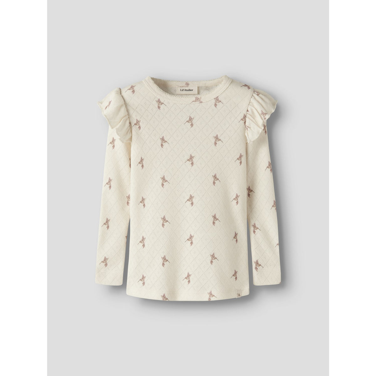 Lil'Atelier Turtledove Bird Nmfrachello Tyl Ls Slim Topp Hea Lil