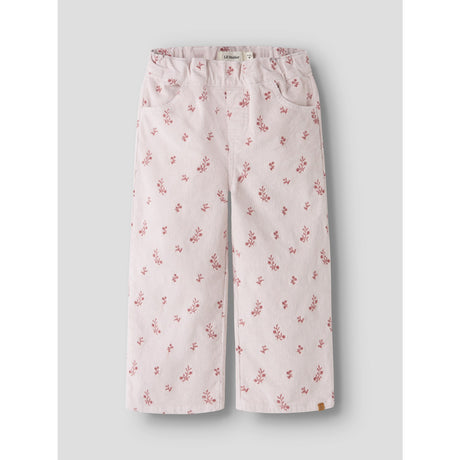 Lil'Atelier Hushed Violet Flower Emb Nmfnelly Cord Wide Byxor 1145-Hc Lil