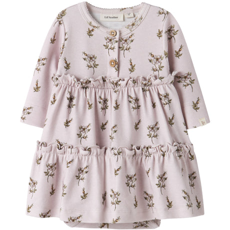 Lil'Atelier Hushed Violet Apple Rose Nbfgayo Sum Ls Body Klänning Lil