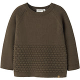 Lil'Atelier Teak Nmnnobir Ls Stickad Lil